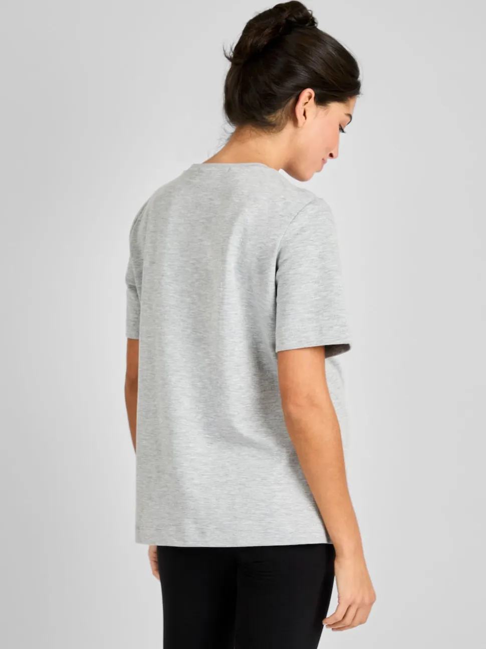 JoJo Maman Bébé Marl Grey Oversized Boyfriend Maternity T-Shirt