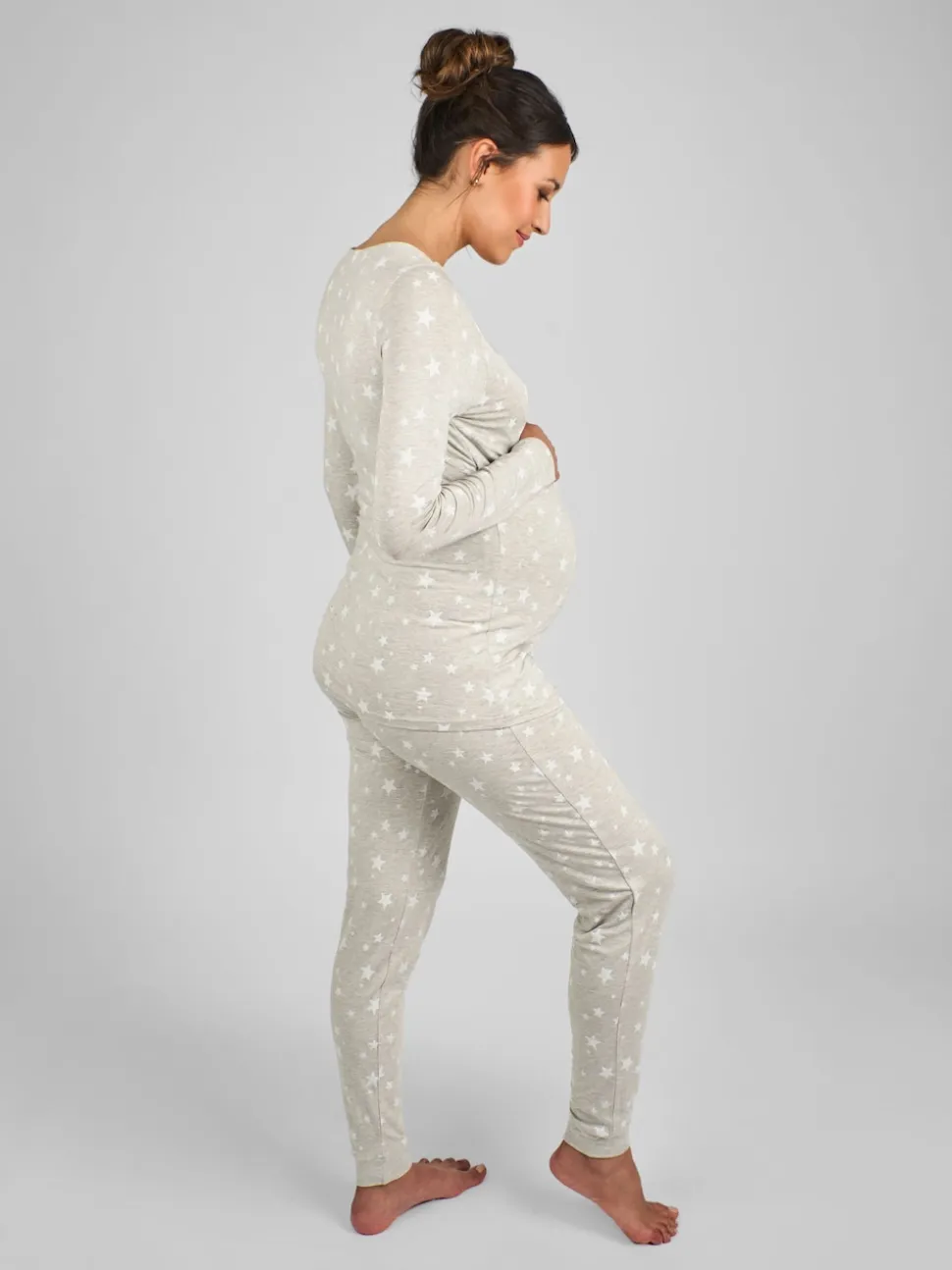 JoJo Maman Bébé Mint Green Maternity & Nursing Heart Pyjama Set