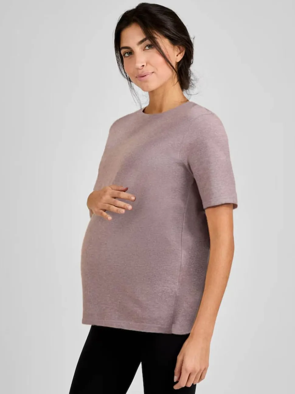 JoJo Maman Bébé Mocha Oversized Boyfriend Maternity T-Shirt