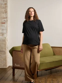 JoJo Maman Bébé Natural Wide Leg Maternity Trousers