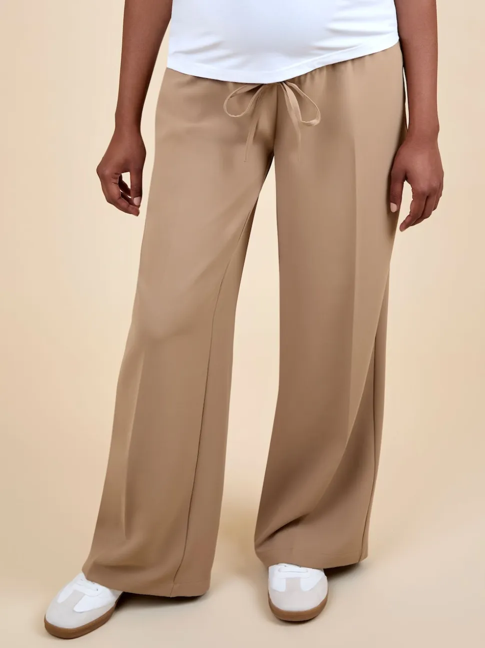 JoJo Maman Bébé Natural Wide Leg Maternity Trousers