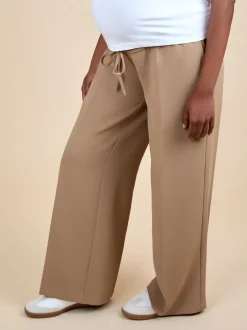 JoJo Maman Bébé Natural Wide Leg Maternity Trousers