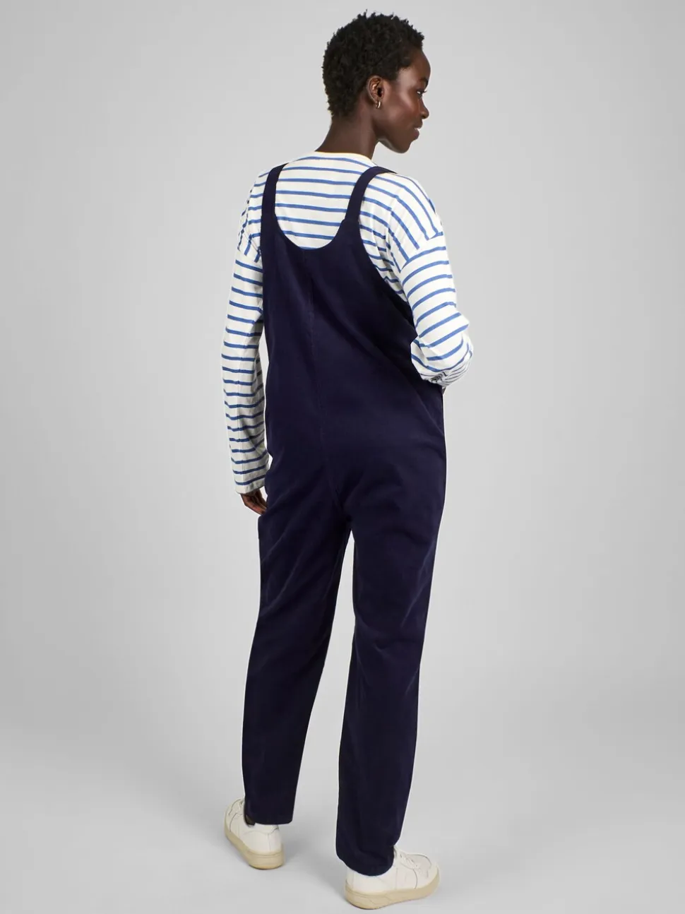 JoJo Maman Bébé Navy Blue Cord Maternity Dungarees