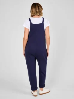 JoJo Maman Bébé Navy Jersey Maternity Dungarees