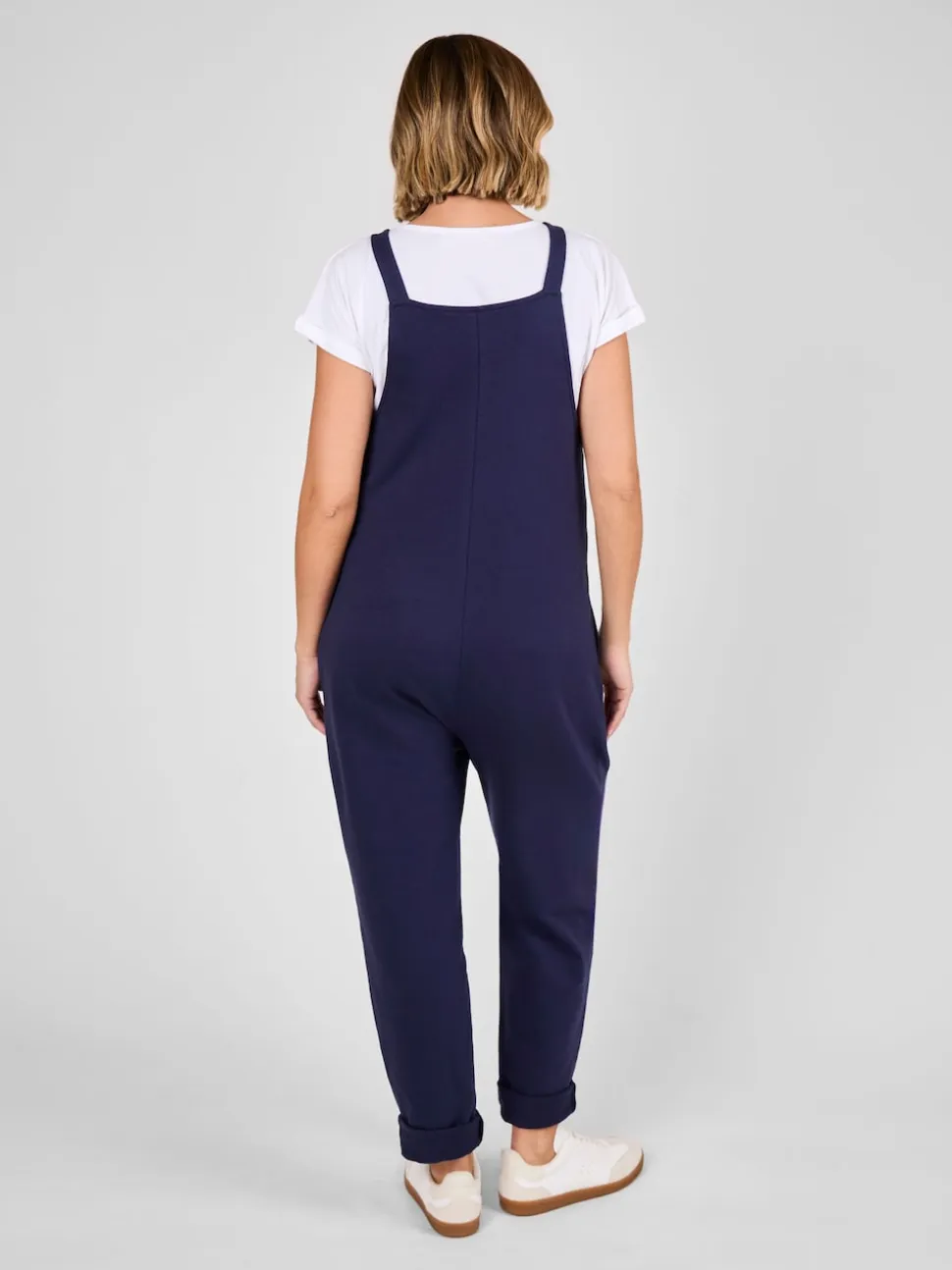 JoJo Maman Bébé Navy Jersey Maternity Dungarees