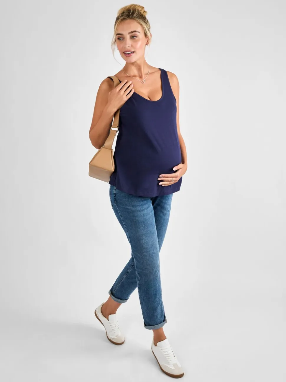 JoJo Maman Bébé Navy Thick Strap Maternity Vest