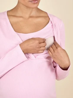 JoJo Maman Bébé Pink Maternity Check Pyjama Set