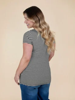 JoJo Maman Bébé True Black 2-Pack Maternity And Nursing T-Shirts