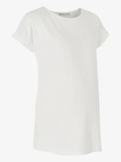 JoJo Maman Bébé White Boyfriend Maternity Cotton T-Shirt