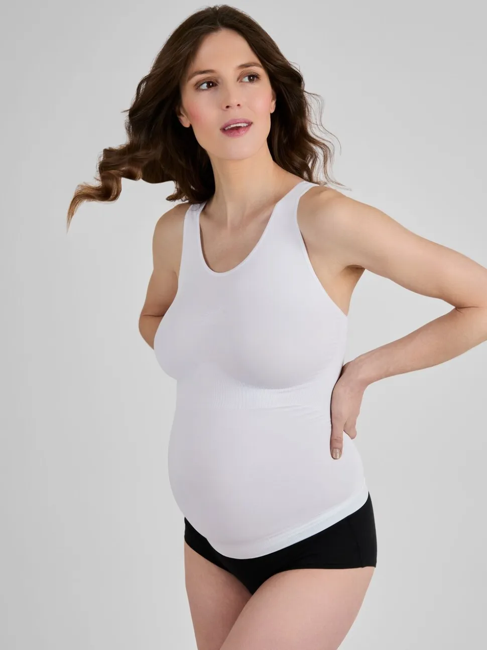 JoJo Maman Bébé White Maternity Support Vest