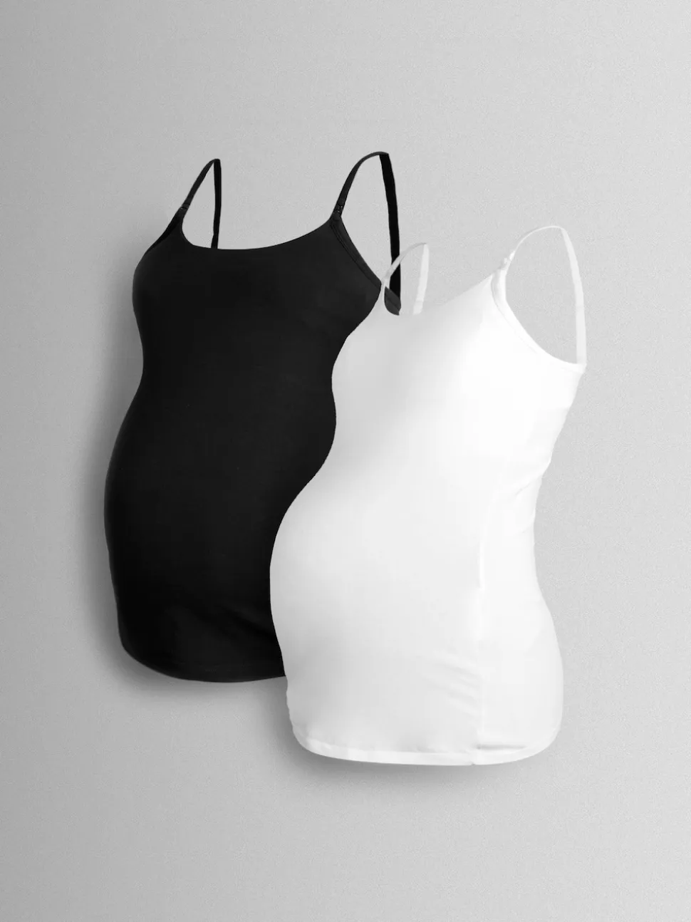 JoJo Maman Bébé White 2-Pack Maternity & Nursing Vest Tops