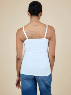 JoJo Maman Bébé White 2-Pack Maternity & Nursing Vest Tops