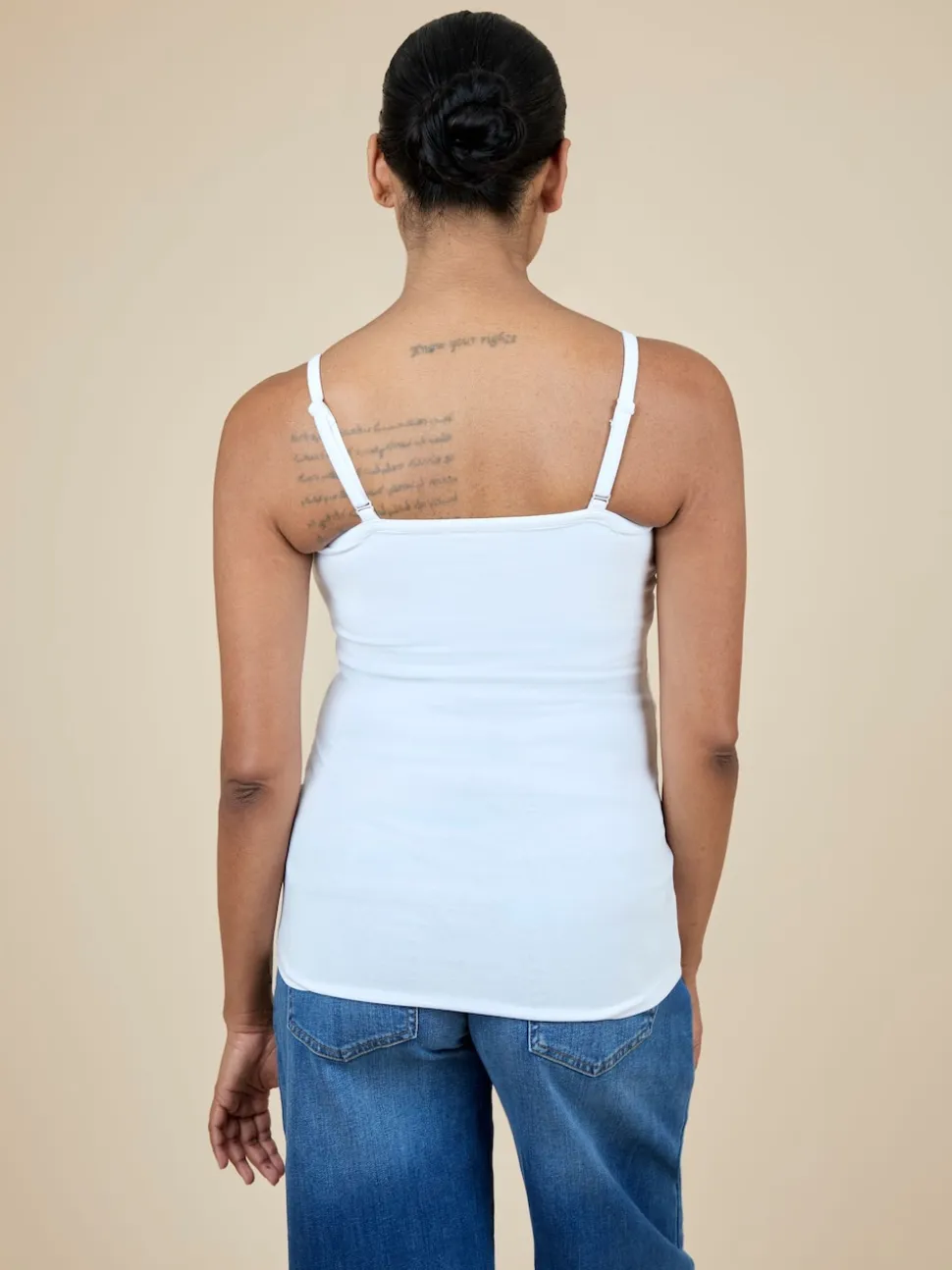 JoJo Maman Bébé White 2-Pack Maternity & Nursing Vest Tops