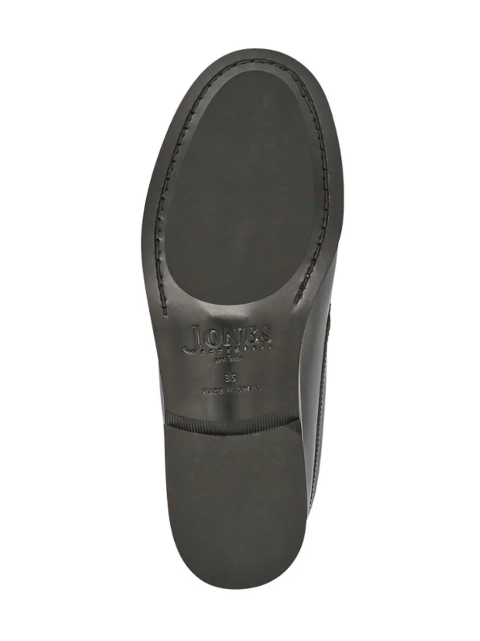 Jones Bootmaker Black Red Perna Smart Leather Moccasins Shoes
