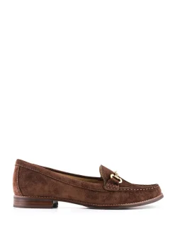 Jones Bootmaker Brown Regular Fit Lex Suede Leather Loafers