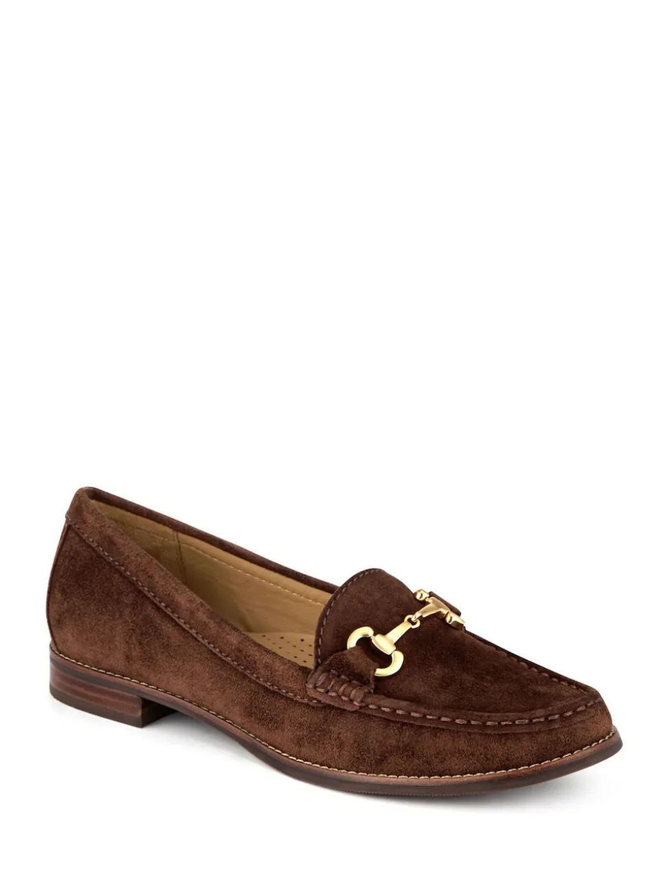 Jones Bootmaker Brown Regular Fit Lex Suede Leather Loafers