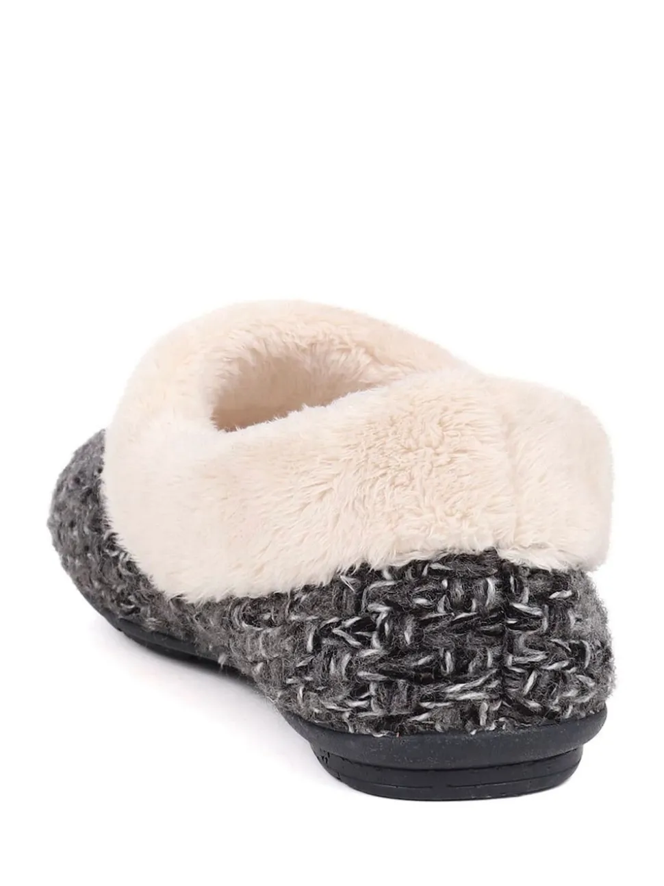 Jones Bootmaker Grey Faux-Fur-Lined Slippers