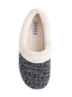 Jones Bootmaker Grey Faux-Fur-Lined Slippers