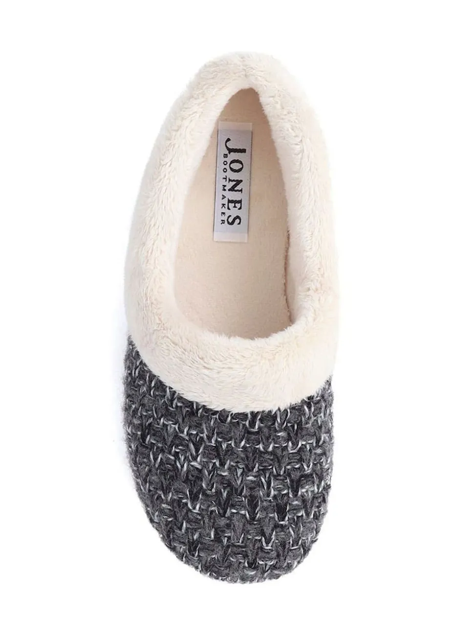 Jones Bootmaker Grey Faux-Fur-Lined Slippers