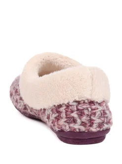 Jones Bootmaker Purple Faux-Fur-Lined Slippers