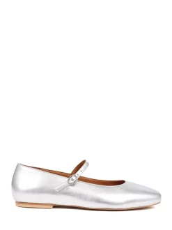 Jones Bootmaker Silver Sonnet Mary Janes Leather Shoes