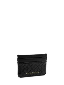 Katie Loxton Black Nova Woven Texture Card Holder