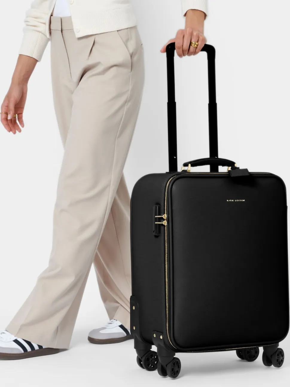 Katie Loxton Black Oxford Cabin Suitcase