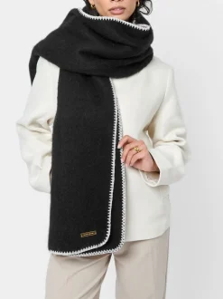 Katie Loxton Black Whipstitch Scarf