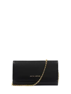 Katie Loxton Black Zea Patent Crackle Cross-Body Purse