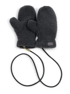 Katie Loxton Grey Teddy Mittens With Cord