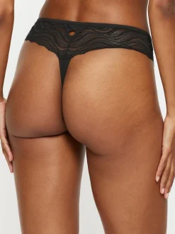 KBX Black High Waist Lola Lace Brazilian Knickers