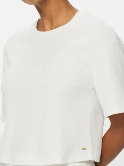 KBX Cream Marl Naomi Waffle Top and Shorts Set