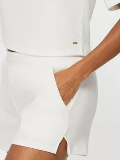 KBX Cream Marl Naomi Waffle Top and Shorts Set