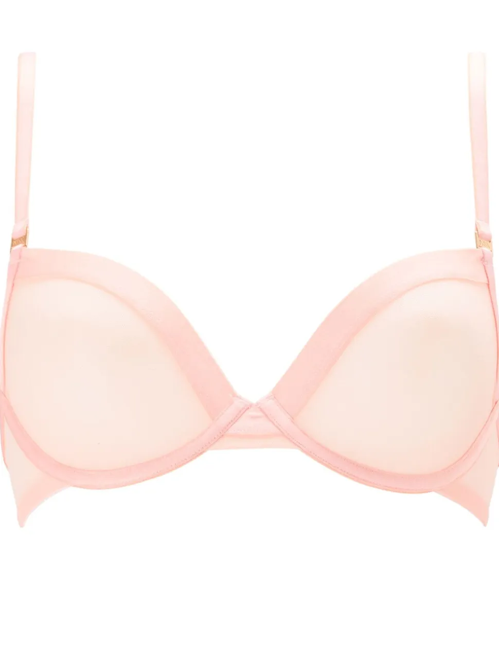 KBX Pink Non Pad Plunge Zadie Mesh Crop Bralette