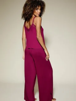 KBX Red Ada Modal Long Leg Cami Set