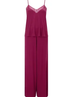 KBX Red Ada Modal Long Leg Cami Set