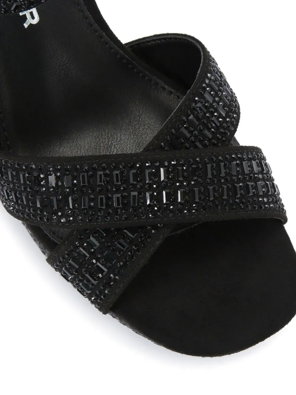 KG Kurt Geiger Black Fleur Platform Sandals