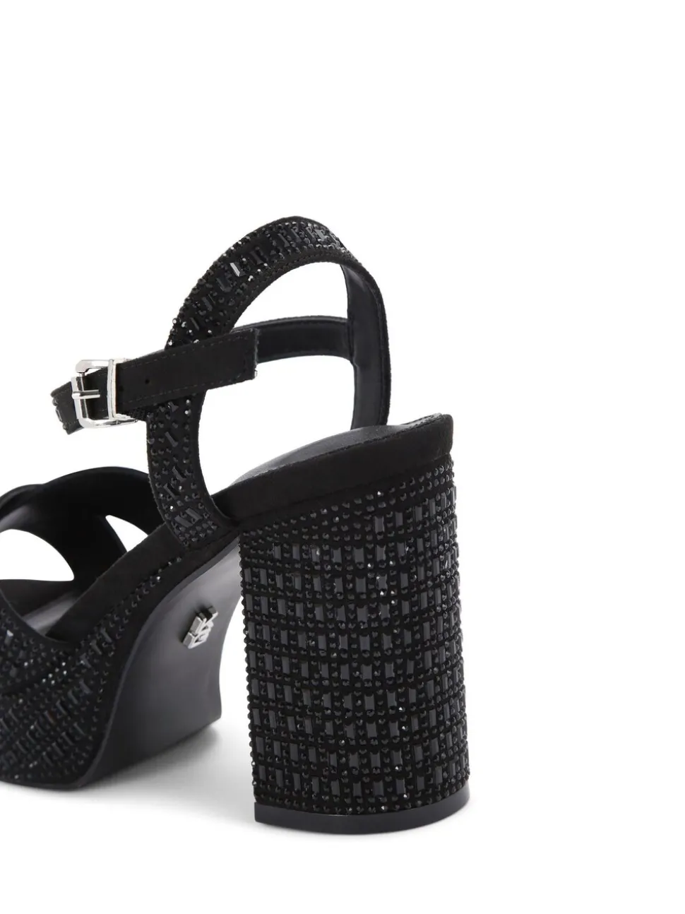 KG Kurt Geiger Black Fleur Platform Sandals