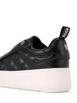 KG Kurt Geiger Black Lighter Laceless Quilt Trainers