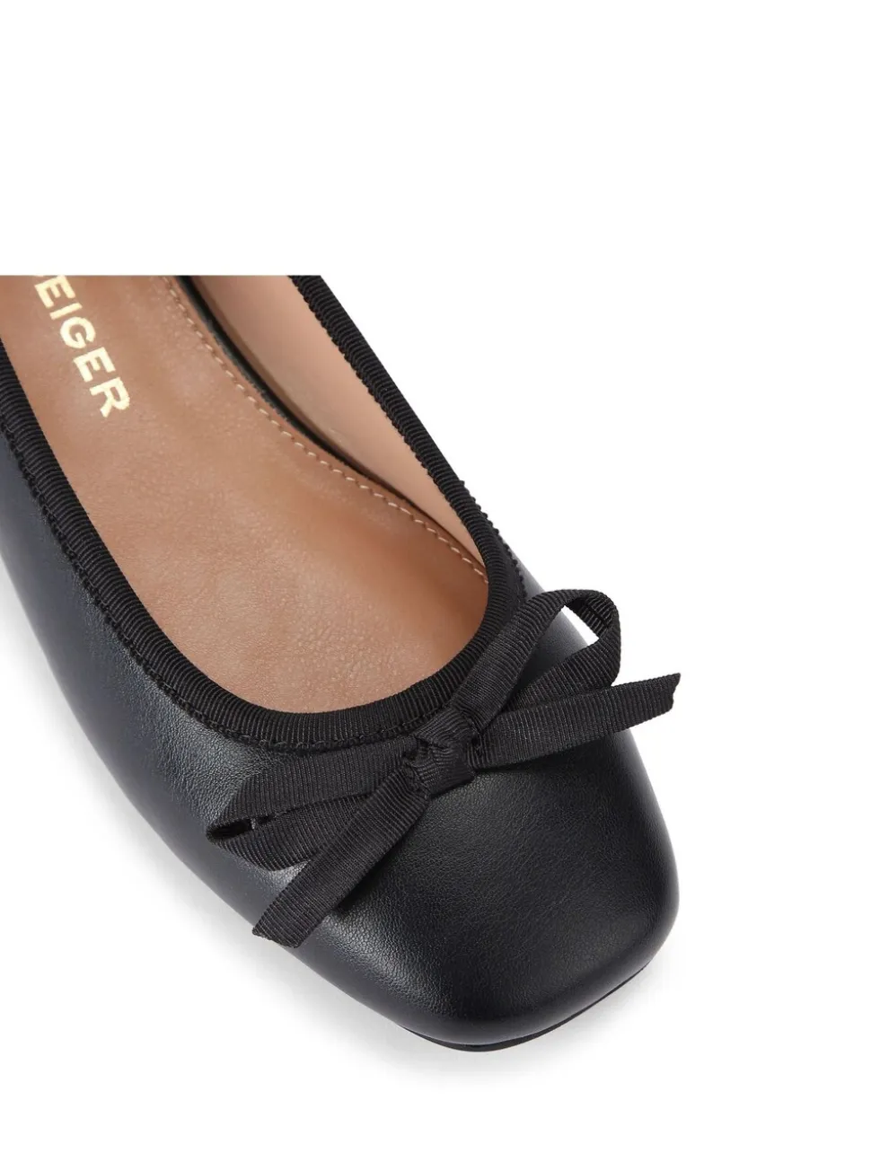 KG Kurt Geiger Black Marvyn Ballerina Shoes