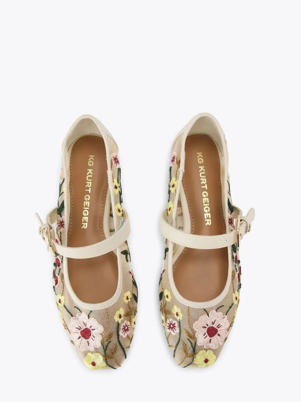 KG Kurt Geiger Cream Nina Mesh Pumps