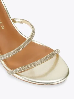 KG Kurt Geiger Gold Athena Sandals