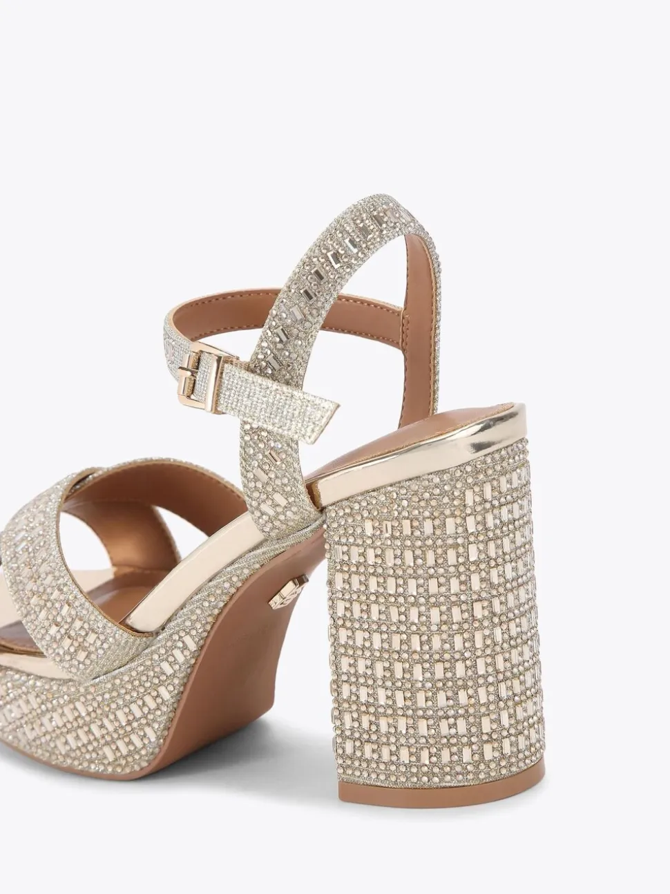 KG Kurt Geiger Gold Fleur Platform Sandals