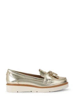KG Kurt Geiger Gold Morly Tassel Shoes