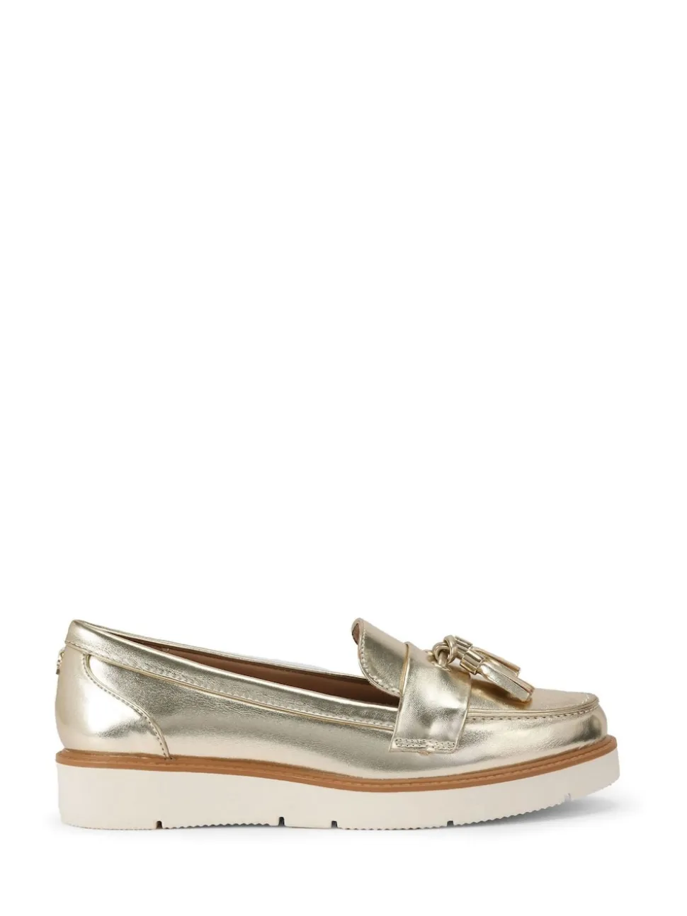 KG Kurt Geiger Gold Morly Tassel Shoes