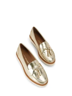 KG Kurt Geiger Gold Morly Tassel Shoes