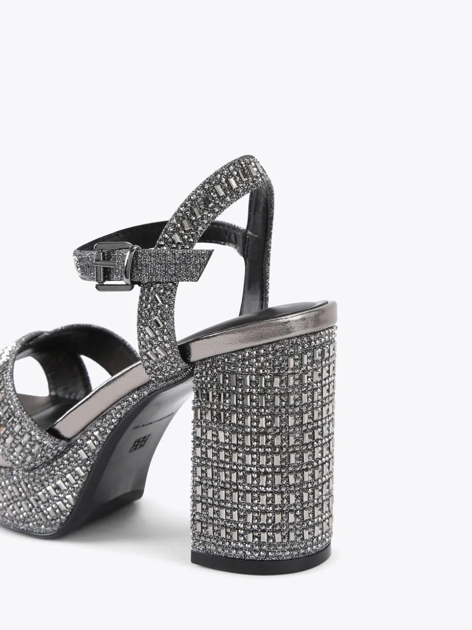 KG Kurt Geiger Grey Fleur Platform Sandals