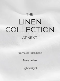 Khaki Green 100% Linen Premium Wide Leg Trousers