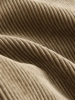 Khaki Green Cord Wide Leg Trousers