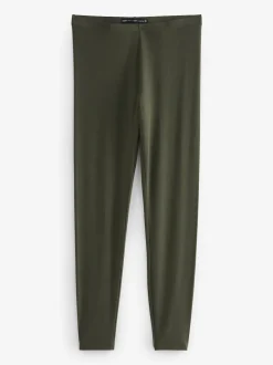 Khaki Green Full Length Leggings